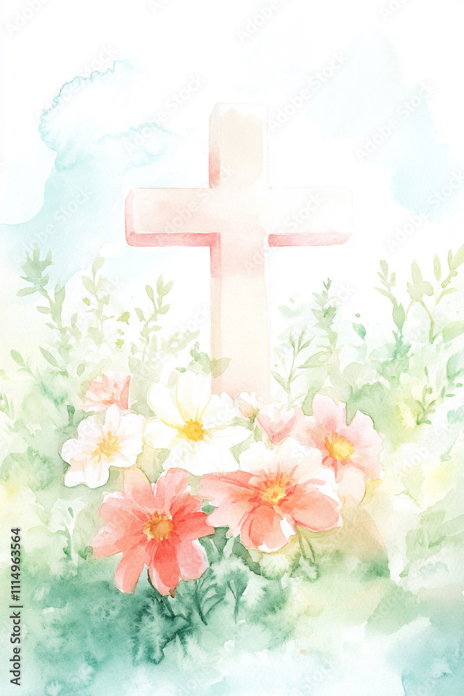 Poster Watercolor Style A soft flowing watercolor pa