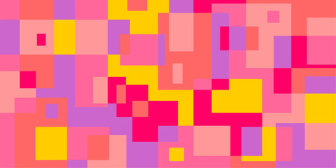 Colorful geometric background, geometric pattern texture, random square shape pattern, abstract pixels with cherfull colors