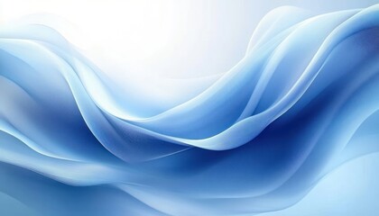 Fototapeta premium Abstract Light Blue Waves Modern Minimalism Smooth Texture Gradient Design