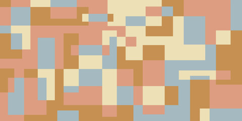 Colorful geometric background, geometric pattern texture, random square shape pattern, abstract pixels with pastel colors