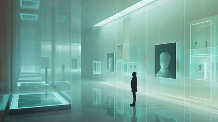 Fototapeta premium A serene digital visualization of a minimalist
