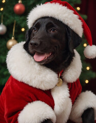 Santa Dog: Adorable Canine Dressed as Santa Claus for the Holidays