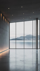 Fototapeta premium Minimalist Lakeview Window