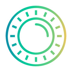 Naklejka premium disposable plate Line Gradient Icon