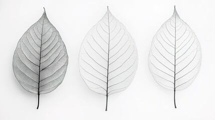 Obraz premium Simple yet elegant leaves, showcasing the understated beauty of nature, with delicate veins and soft curves that highlight the natural elegance and peaceful charm of plant life.