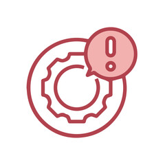 Warning attention icon symbol vector image Illustration