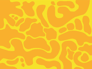 Abstract cheese splash pattern. Minimalist Boho style. Dairy cheddar cheese fluid for banner. Background with yellow combination of fromage. Melted cheese scattered around

