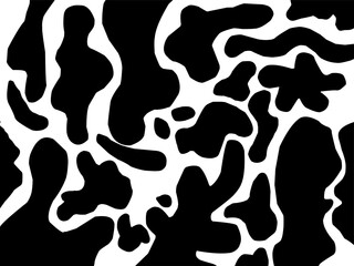Black and white ink splash. Seamless Black and White Cow Print Pattern Vector. Cow texture repeated design background pattern backdrop wallpaper. Vector image illustration seamless
