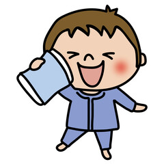 Obraz premium パジャマを着た子供（男の子1）