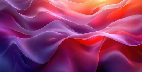 Obraz premium Abstract Background Vibrant Red Purple Gradient Blur Smooth Curve Digital Painting Design