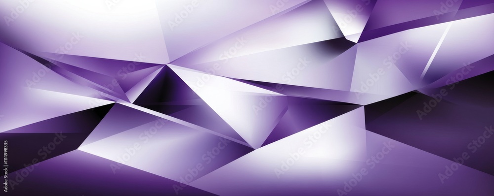 Poster abstract geometric pattern with purple polygons, futuristic design. modern art and digital concept
