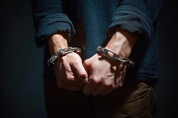 Handcuffed Man in Tension