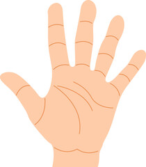 Illustration of Five Hand Gesture for Communication