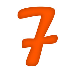 Obraz premium Orange number icon