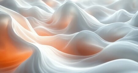 Minimalist White Wave Art Background