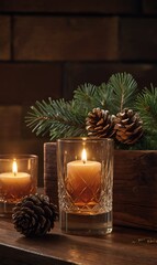 christmas decoration with candle