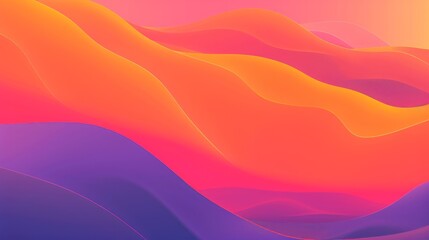 Fototapeta premium Abstract orange and purple wavy background.