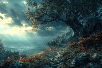 Fototapeta premium underwater scene with coral reef