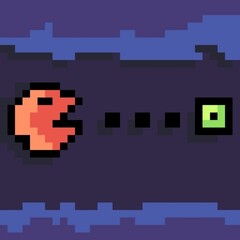 Pixel art illustration of game play
