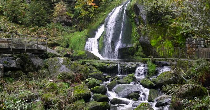 Scenic Triberg water falls in Black forest, Germany.