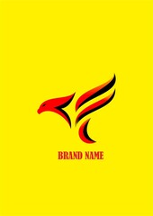 Obraz premium Brand name eagle logo design