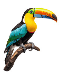Vibrant Keel-billed Toucan on Branch | Vibrant colors