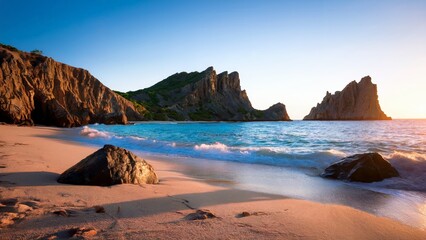 Hidden Beach Islas Marietas Mexico Natural Wonder Sunset. Hidden Beach, on the Islas Marietas Islands, Mexico, is a natural wonder.