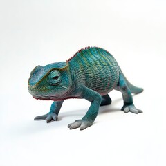 Obraz premium A colorful, stylized lizard-like creature with a textured body and limbs.