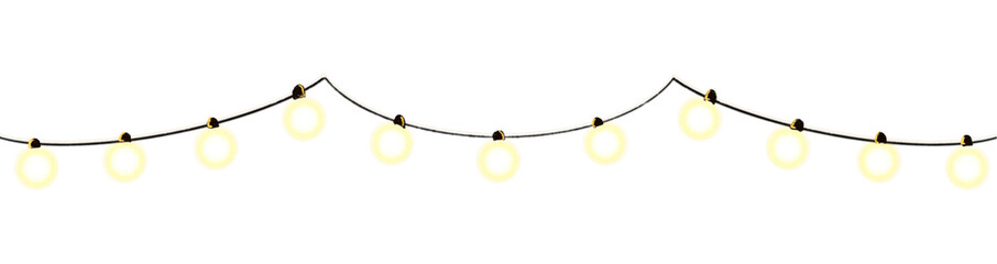 light frame christmas decorations Decorative Hand drawn illustration on a transparent background