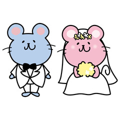 ねずみのウェディングドレスの結婚式2