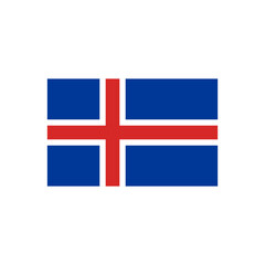 Obraz premium national flag of Iceland country. Iceland flag icon 