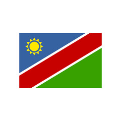 national flag of Namibia country isolated 