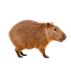 Capybara isolated on white background.