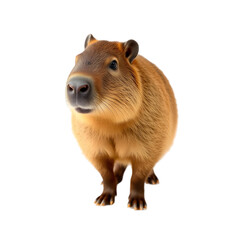 Capybara isolated on white background.