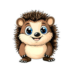 Adorable Cartoon Hedgehog Illustration | Cute Animals