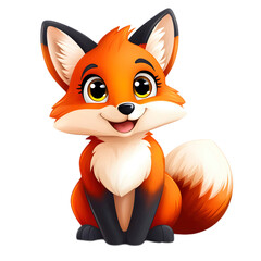 Fototapeta premium Cute Cartoon Fox, Adorable Animal Illustration | Cartoon animals