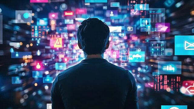 A visually captivating photo of a person watching streaming video content on a high resolution screen, illustrating the modern trend of consuming digital media through online platforms.