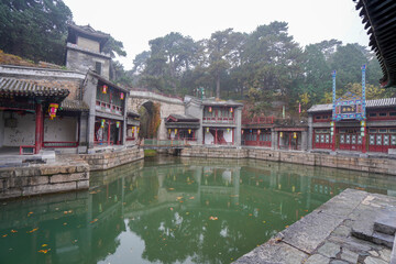 Scenery of Suzhou Street, Summer Palace, Beijing.