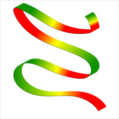 red green yellow flag color gradient ribbon vector eps