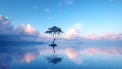 sunrise over the lake