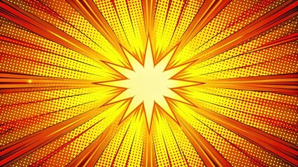 Fototapeta premium Dynamic comic book action layout background with halftone dots and power FX , comic book, action, halftone, speed,powerful