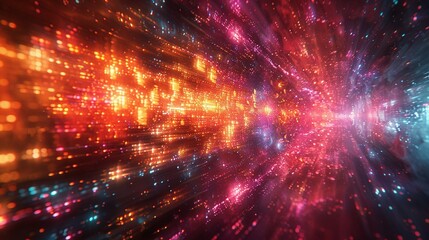 Obraz premium エネルギーの正方形と長方形の粒子7