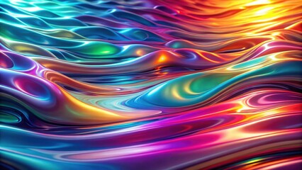 Fototapeta premium Abstract chromatic liquid surface flow background, liquid, surface, flow, abstract, chromatic, background, texture, vibrant