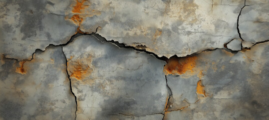 Obraz premium Industrial Grunge Texture with Exposed Concrete and Rust