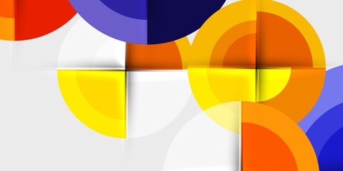 Techno circles and semi circles. Vector Illustration For Wallpaper, Banner, Background, Card, Book Illustration, landing page