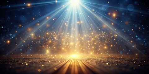 Fototapeta premium Mystical atmosphere with rays of light and floating particles in dimly lit space, mystery, atmospheric, mystical, light rays