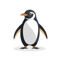 Obraz premium Penguins isolated flat vector illustration on white background