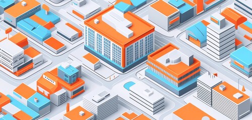 Obraz premium Isometric desert landscape