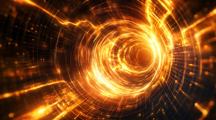 Obraz premium Abstract Glowing Tunnel of Energy and Light