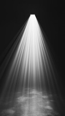 Obraz premium Light Beam Illuminates Dark Surface, Hope Concept